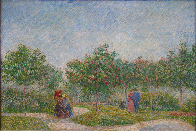 Couples In The Voyer D'Argenson Park At Asnieres